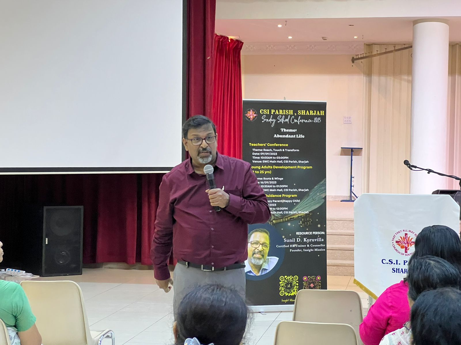 Mr. Sunil D. Kuruvilla speaks to Sunday School teachers/ teachers