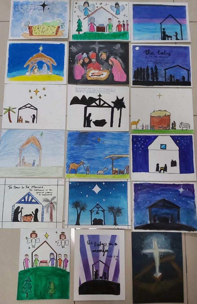 Art works by Juniors- Sunday School Drawing & Colouring Competition 2023