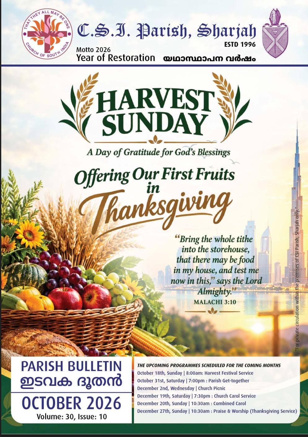 Parish Bulletin October 2026